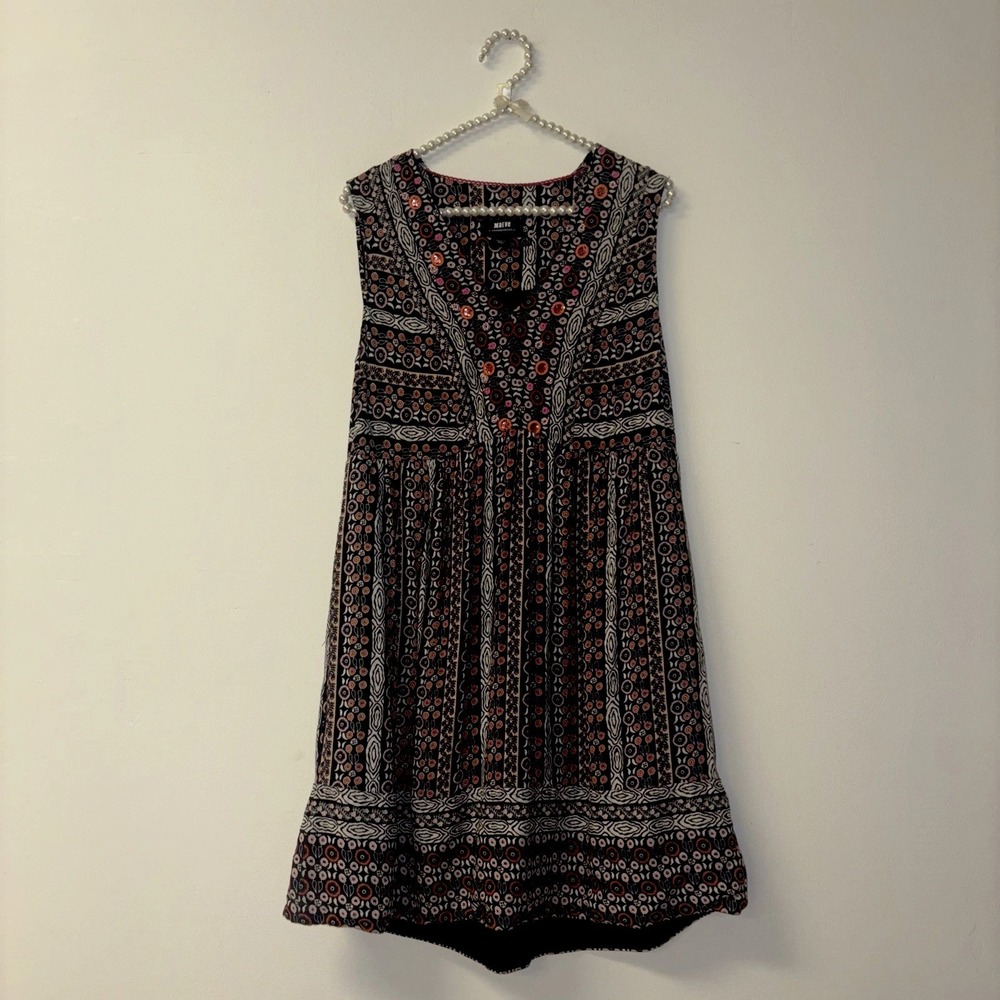 Maeve Dress Sz Sm Anthropo Floral Peasant Boho Festival Beach Y2K Cottage Wester